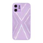 For iPhone 11 9XA Texture TPU + Tempered Glass Phone Case (Purple) - 1