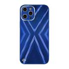For iPhone 11 Pro Max 9XA Texture TPU + Tempered Glass Phone Case (Blue) - 1