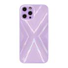 For iPhone 11 Pro Max 9XA Texture TPU + Tempered Glass Phone Case (Purple) - 1