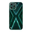 For iPhone 12 Pro Max 9XA Texture TPU + Tempered Glass Phone Case(Green) - 1