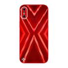 For iPhone XS Max 9XA Texture TPU + Tempered Glass Phone Case(Red) - 1