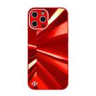 For iPhone 12 Pro Max Spotlight Texture TPU + Tempered Glass Phone Case(Red) - 1