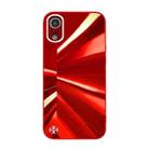 For iPhone XR Spotlight Texture TPU + Tempered Glass Phone Case(Red) - 1