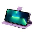 Splicing Leather Phone Case For iPhone 13 Pro(Purple) - 5