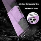 Splicing Leather Phone Case For iPhone 13 Pro(Purple) - 6