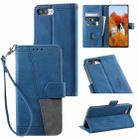 Splicing Leather Phone Case For iPhone 8 Plus / 7 Plus(Blue) - 1