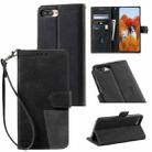 Splicing Leather Phone Case For iPhone 8 Plus / 7 Plus(Black) - 1