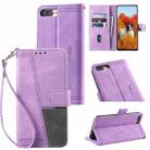 Splicing Leather Phone Case For iPhone 8 Plus / 7 Plus(Purple) - 1