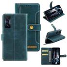 For Xiaomi Redmi K50 Gaming Copper Buckle Leather Phone Case(Green) - 1