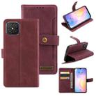 For Huawei nova 8 SE Copper Buckle Leather Phone Case(Maroon) - 1