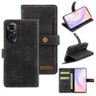 For Honor 50 SE Copper Buckle Leather Phone Case(Black) - 1