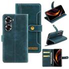 For Honor 60 Copper Buckle Leather Phone Case(Green) - 1