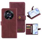 For Honor Magic4 Pro Copper Buckle Leather Phone Case(Maroon) - 1