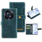 For Honor Magic4 Pro Copper Buckle Leather Phone Case(Green) - 1