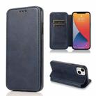 For iPhone 13 mini Knight Magnetic Suction Leather Phone Case (Blue) - 1