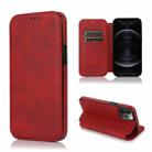 For iPhone 12 Pro Max Knight Magnetic Suction Leather Phone Case(Red) - 1