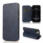 For iPhone 12 Pro Max Knight Magnetic Suction Leather Phone Case(Blue) - 1