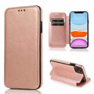 For iPhone 11 Knight Magnetic Suction Leather Phone Case (Rose Gold) - 1