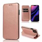 For iPhone 11 Pro Max Knight Magnetic Suction Leather Phone Case (Rose Gold) - 1