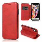 For iPhone XR Knight Magnetic Suction Leather Phone Case(Red) - 1