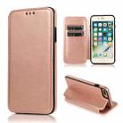 Knight Magnetic Suction Leather Phone Case For iPhone 7 Plus / 8 Plus(Rose Gold) - 1