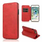 Knight Magnetic Suction Leather Phone Case For iPhone 7 Plus / 8 Plus(Red) - 1