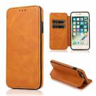 Knight Magnetic Suction Leather Phone Case For iPhone 7 Plus / 8 Plus(Khaki) - 1