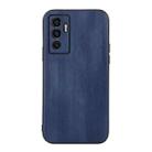 For vivo S10e 5G / V23e Yellow Cow Texture PU Phone Case(Blue) - 1