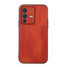 For vivo S12 Pro 5G / V23 Pro 5G Yellow Cow Texture PU Phone Case(Brown) - 1