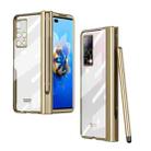 For Huawei Mate X2 Electroplating Hinge Phone Case with Stylus(Gold) - 1