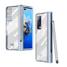 For Huawei Mate X2 Electroplating Hinge Phone Case with Stylus(Blue) - 1