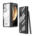 For Honor Magic V Electroplating Hinge Phone Case with Stylus(Black) - 1