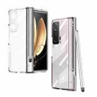 For Honor Magic V Electroplating Hinge Phone Case with Stylus(Transparent) - 1