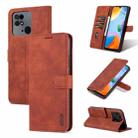 For Xiaomi Redmi 10C / Redmi 10 India AZNS Skin Feel Calf Texture Flip Leather Phone Case(Brown) - 1