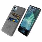 For Nokia G11 Cloth Texture Card Slot PC+Nylon Phone Case(Grey) - 1