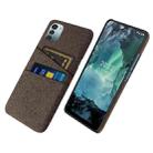 For Nokia G21 Cloth Texture Card Slot PC+Nylon Phone Case(Brown) - 1