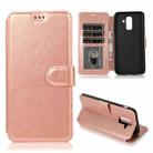 For Samsung Galaxy A6+ Shockproof PU + TPU Leather Phone Case(Rose Gold) - 1