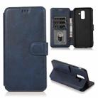 For Samsung Galaxy A6+ Shockproof PU + TPU Leather Phone Case(Blue) - 1