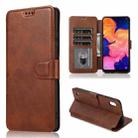 For Samsung Galaxy A10 Shockproof PU + TPU Leather Phone Case(Brown) - 1