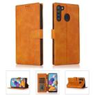 For Samsung Galaxy A21 EU Version Shockproof PU + TPU Leather Phone Case(Khaki) - 1