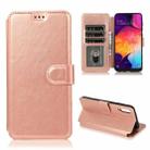 For Samsung Galaxy A50 Shockproof PU + TPU Leather Phone Case(Rose Gold) - 1