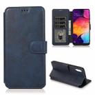 For Samsung Galaxy A70 Shockproof PU + TPU Leather Phone Case(Blue) - 1