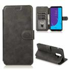 For Samsung Galaxy J8 2018 Shockproof PU + TPU Leather Phone Case(Black) - 1