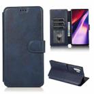 For Samsung Galaxy Note10+ Shockproof PU + TPU Leather Phone Case(Blue) - 1