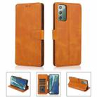 For Samsung Galaxy Note20 Shockproof PU + TPU Leather Phone Case(Khaki) - 1