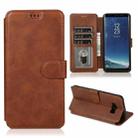 For Samsung Galaxy S8+ Shockproof PU + TPU Leather Phone Case(Brown) - 1
