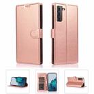 For Samsung Galaxy S21+ 5G Shockproof PU + TPU Leather Phone Case(Rose Gold) - 1