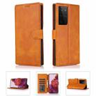 For Samsung Galaxy S21 Ultra 5G Shockproof PU + TPU Leather Phone Case(Khaki) - 1