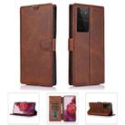 For Samsung Galaxy S21 Ultra 5G Shockproof PU + TPU Leather Phone Case(Brown) - 1