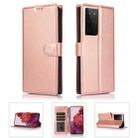 For Samsung Galaxy S21 Ultra 5G Shockproof PU + TPU Leather Phone Case(Rose Gold) - 1